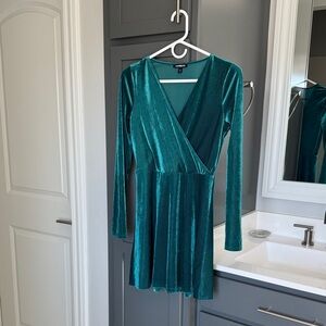 Express Christmas green dress